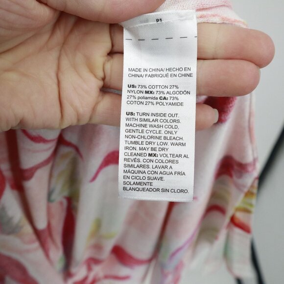 Chico's Kimono Womens L Pink Bloomcore Resort Wear Vacation Beach Pool Coastal - Picture 12 of 16